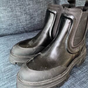 H&M Black Rubber Sole Boots